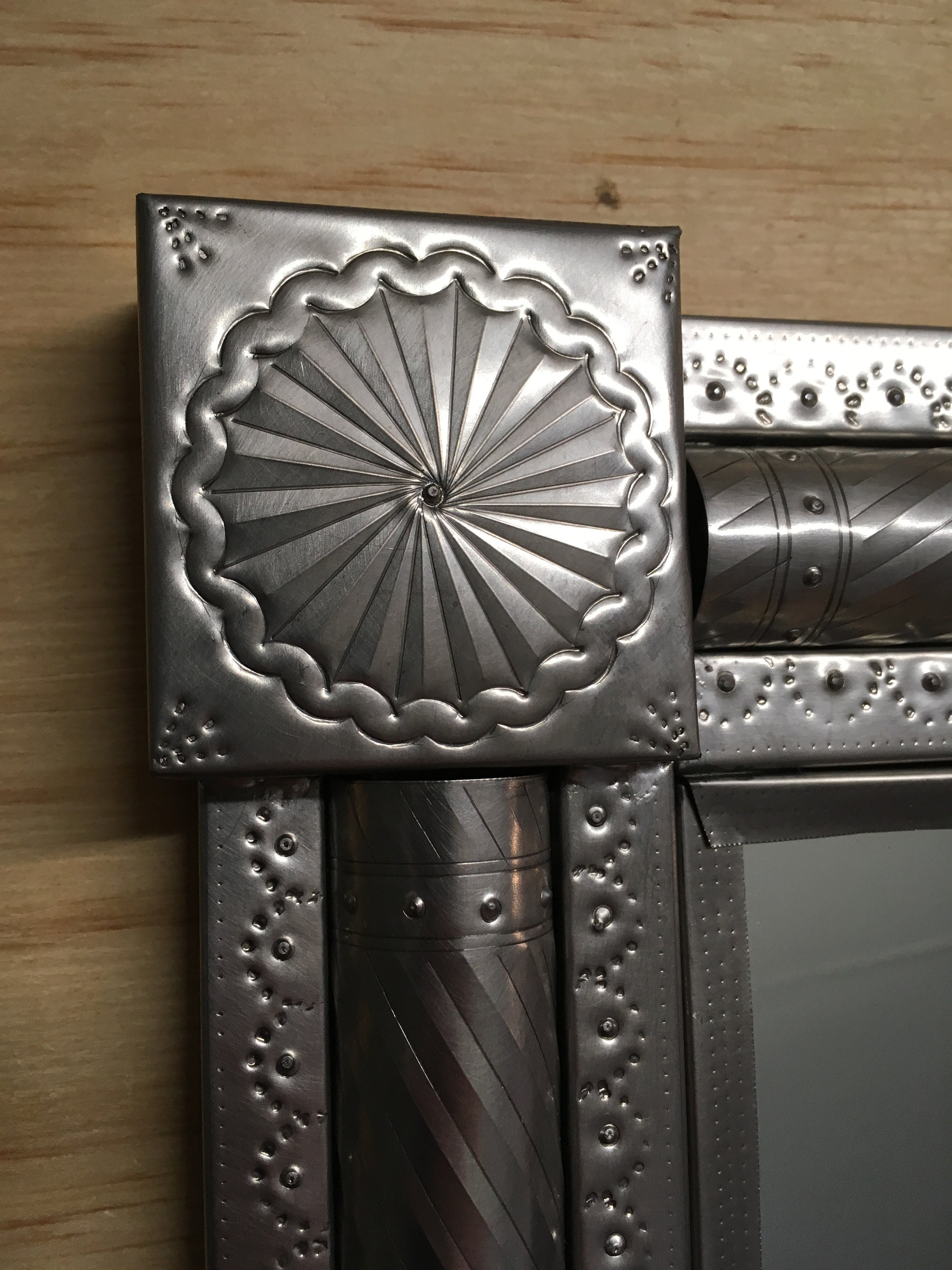 Spanish Colonial Style Punched Tin Mirror federal Etsy UK