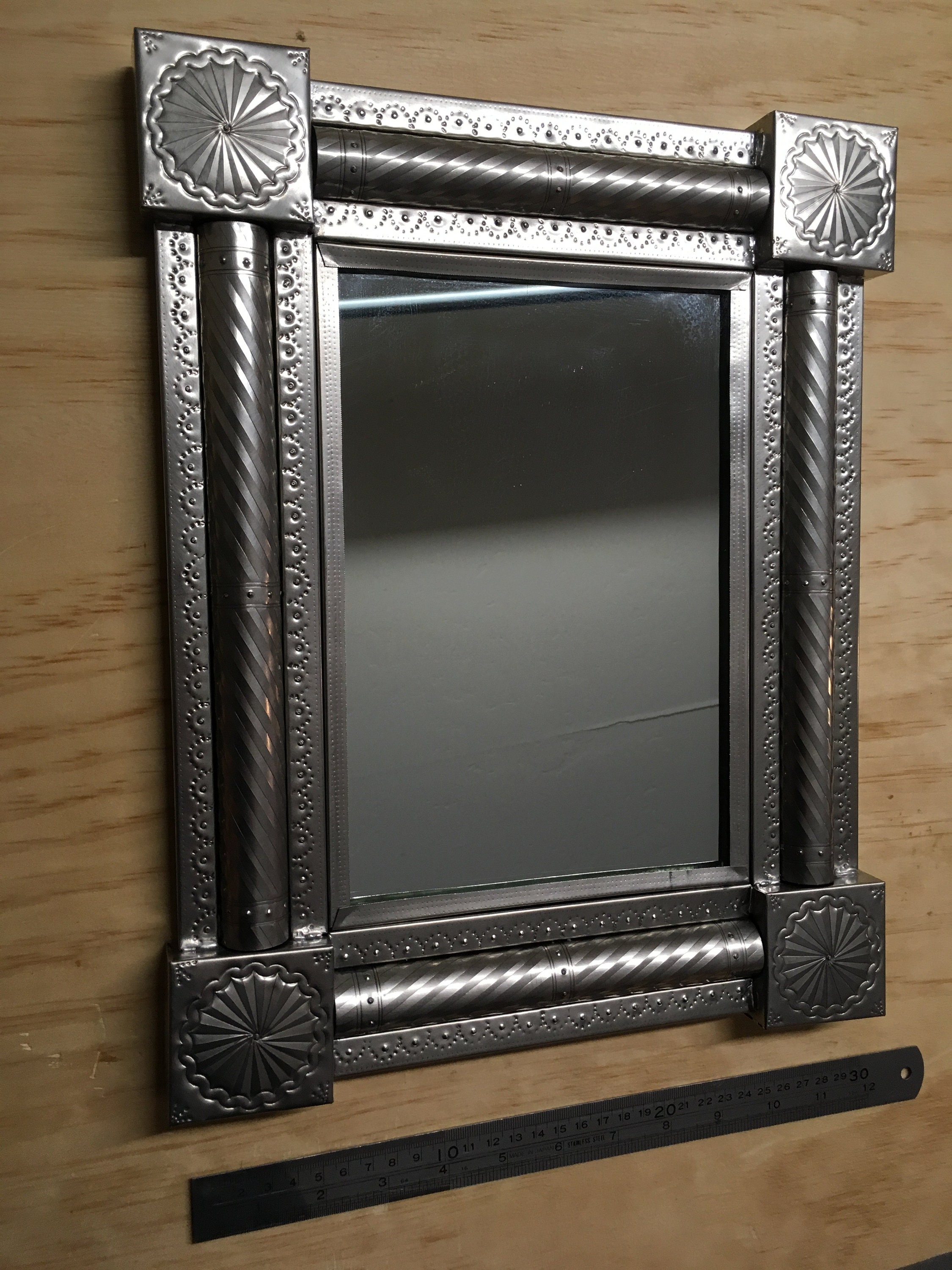 Spanish Colonial Style Punched Tin Mirror federal Etsy UK