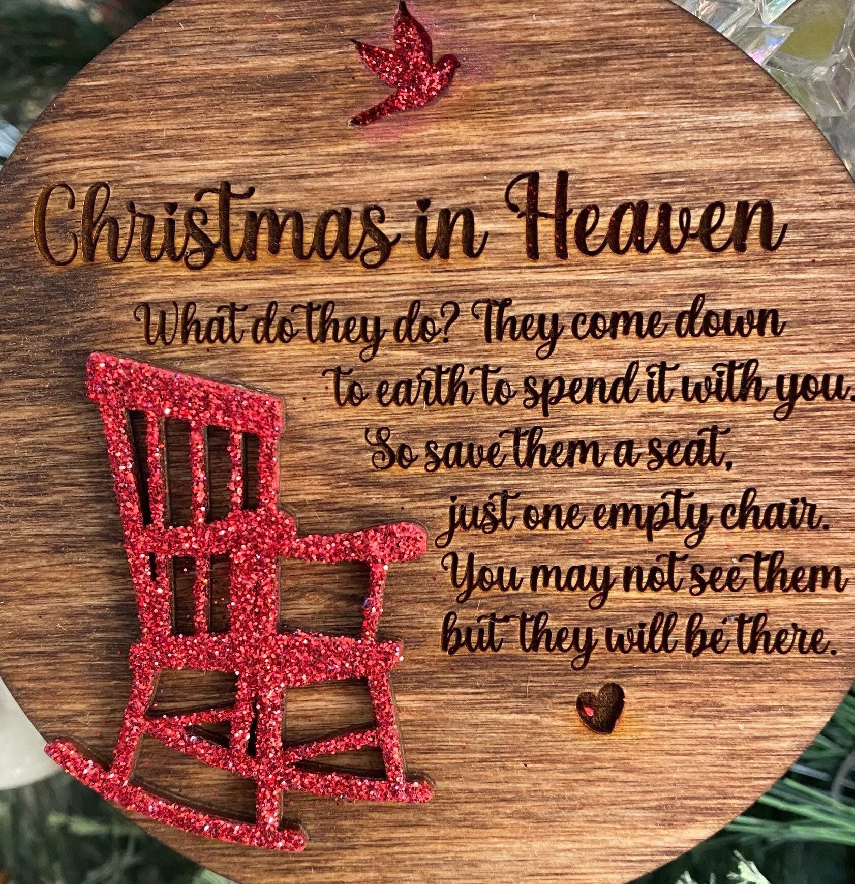 Christmas in Heaven Chair Memorial Ornament | Etsy