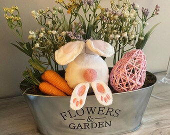 Bunny In a flower Garden Pot