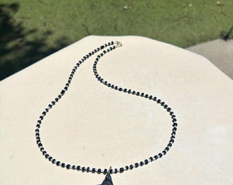 Handmade Beaded Black Star Necklace