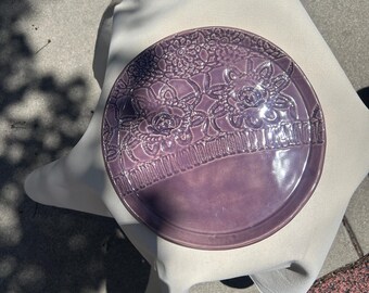 Handmade Purple Decor Plate