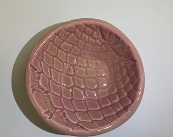 Pink Dragon Small Bowl by Margaret K.