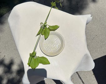 Handmade Ceramic White Plate