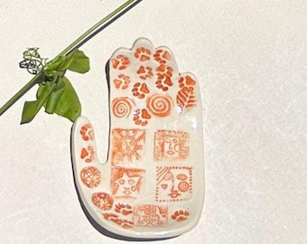 Handmade Ceramic Decor Piece Orange