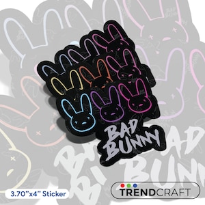 Bad Bunny Stickers Waterproof stickers | Tumblr sticker | hydroflask stickers |