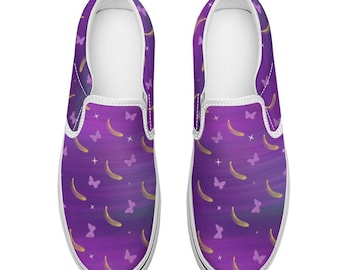 Butterfly Bananza Printed Slip-on Canvas Shoes  for Teenagers and Adults