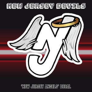 New Jersey Devils 'New Jersey Angels' matte and vinyl sticker NJD hockey team