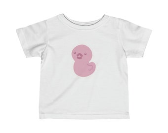 Duckie the cute pink rubber duck, Infant Fine Jersey Tee