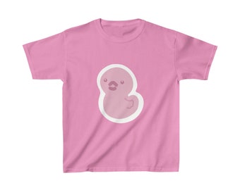 Duckie the cute pink rubber duck, Kids Heavy Cotton Tee