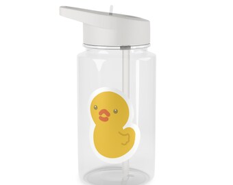 Duckie the cute yellow rubber duck Water Bottle