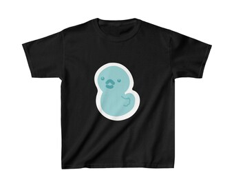 Duckie the cute blue rubber duck, Kids Heavy Cotton T-shirt