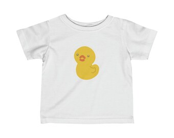 Duckie the cute yellow rubber duck, Infant Fine Jersey Tee