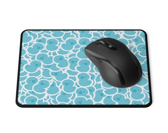 Duckie the cute blue rubber duck, duck pile, Non-Slip Mouse Pads