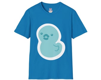 Duckie the cute blue rubber duck Adult T-shirt.