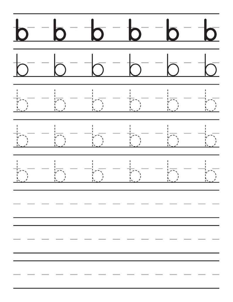 65 Printable Pages of Kindergarten Handwriting Practice - Etsy