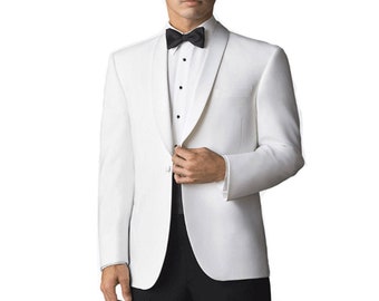 Men's Classic Fit White Dinner Jacket