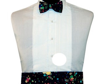 Rainbow Constellations Cummerbund and Bow Tie Set