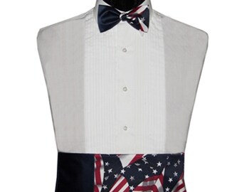 Patriotic Cummerbund and Bow Tie Set