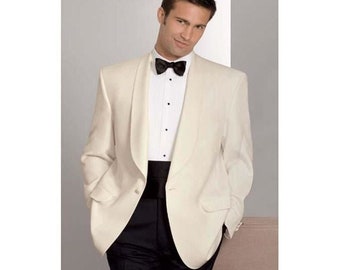 ivory dinner jacket wedding