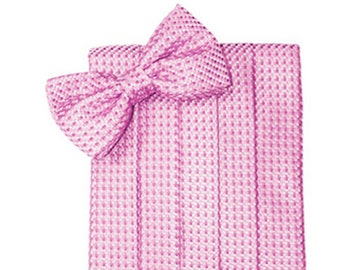 Shades of Pink and Rose Pattern Cummerbund and Bow Tie Sets