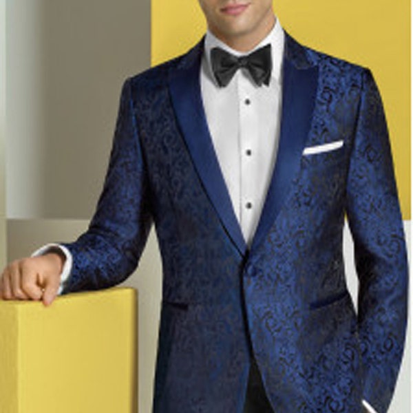 Purple Paisley Tuxedo Jacket Slim Fit main image 0