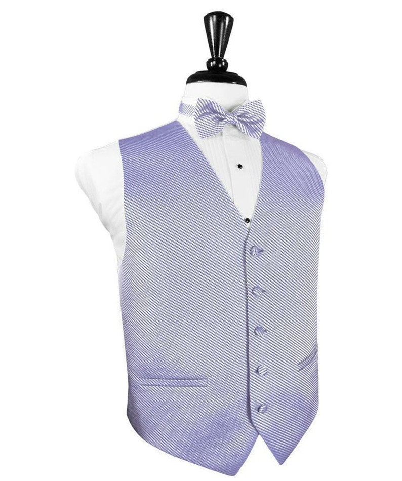 Vest and Bow Tie in Shades of Purple Etsy