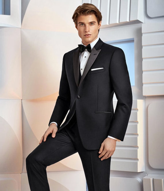 Ike Behar 100/% Woven Cotton Tuxedo Shirt