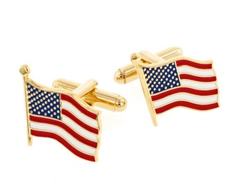 American Flag Cuff Links