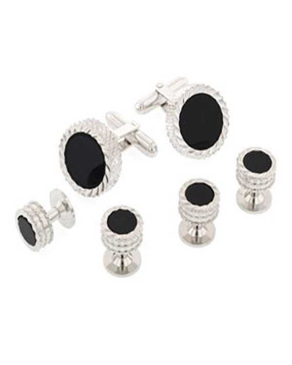 Mooning Santa Cufflinks and Studs