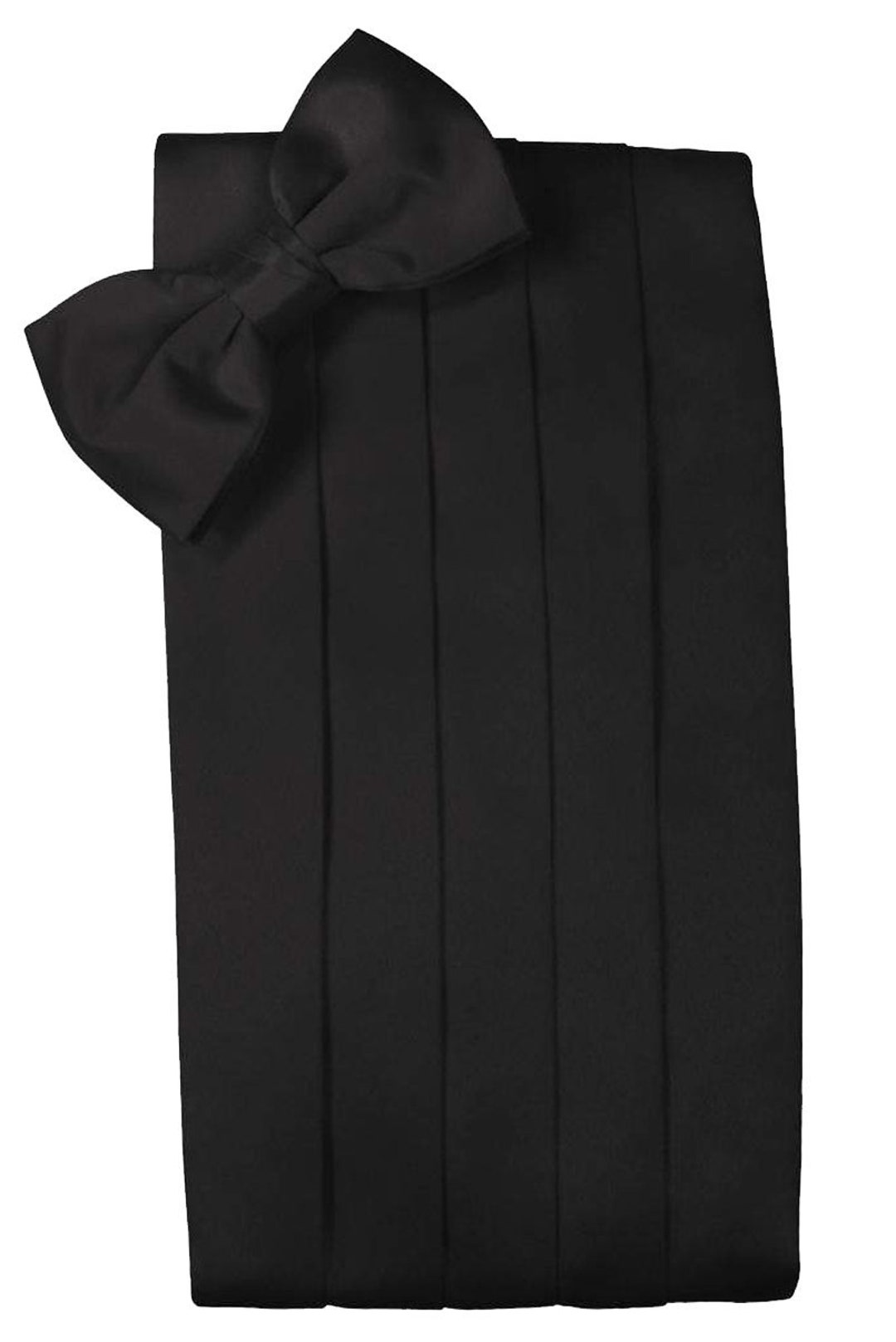 Black Big and Tall Silk Cummerbund and Bow Tie Set Etsy