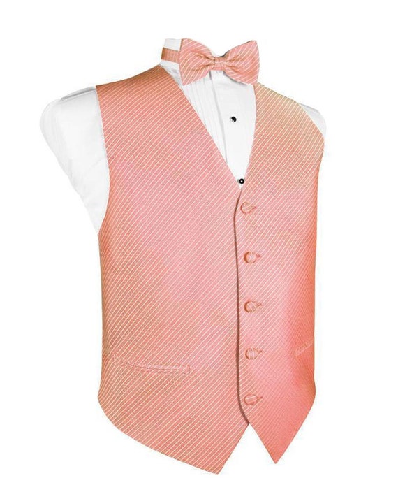 Peach tuxedo best sale vest