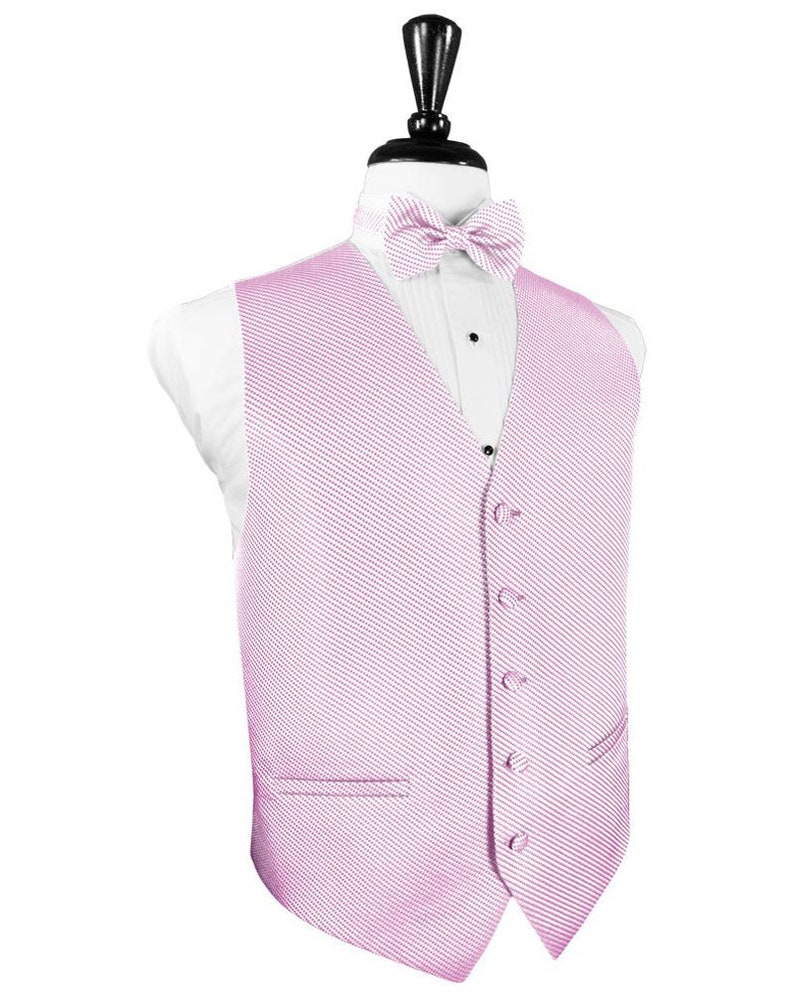 Pink Venetian Vest and Bow Tie