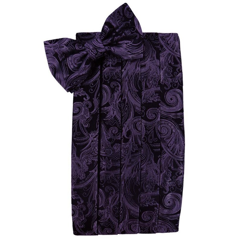 Assorted Shades of Purple Paisley Bow Tie and Cummerbund Sets Etsy
