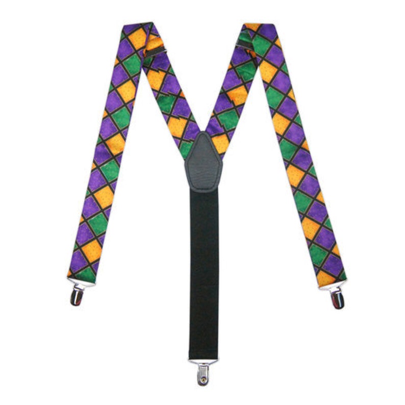 Mardi Gras Bow Tie and Cummerbund or Bow Tie and Cummerbund with Matching Suspenders image 4