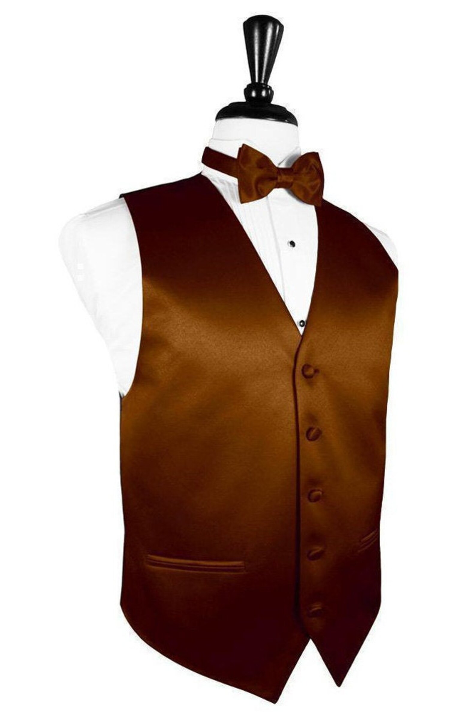 Mandarin Luxury Satin Tuxedo Vest main image 0