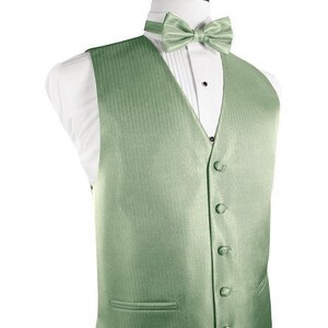 Aqua Herringbone Tuxedo Vest main image 0