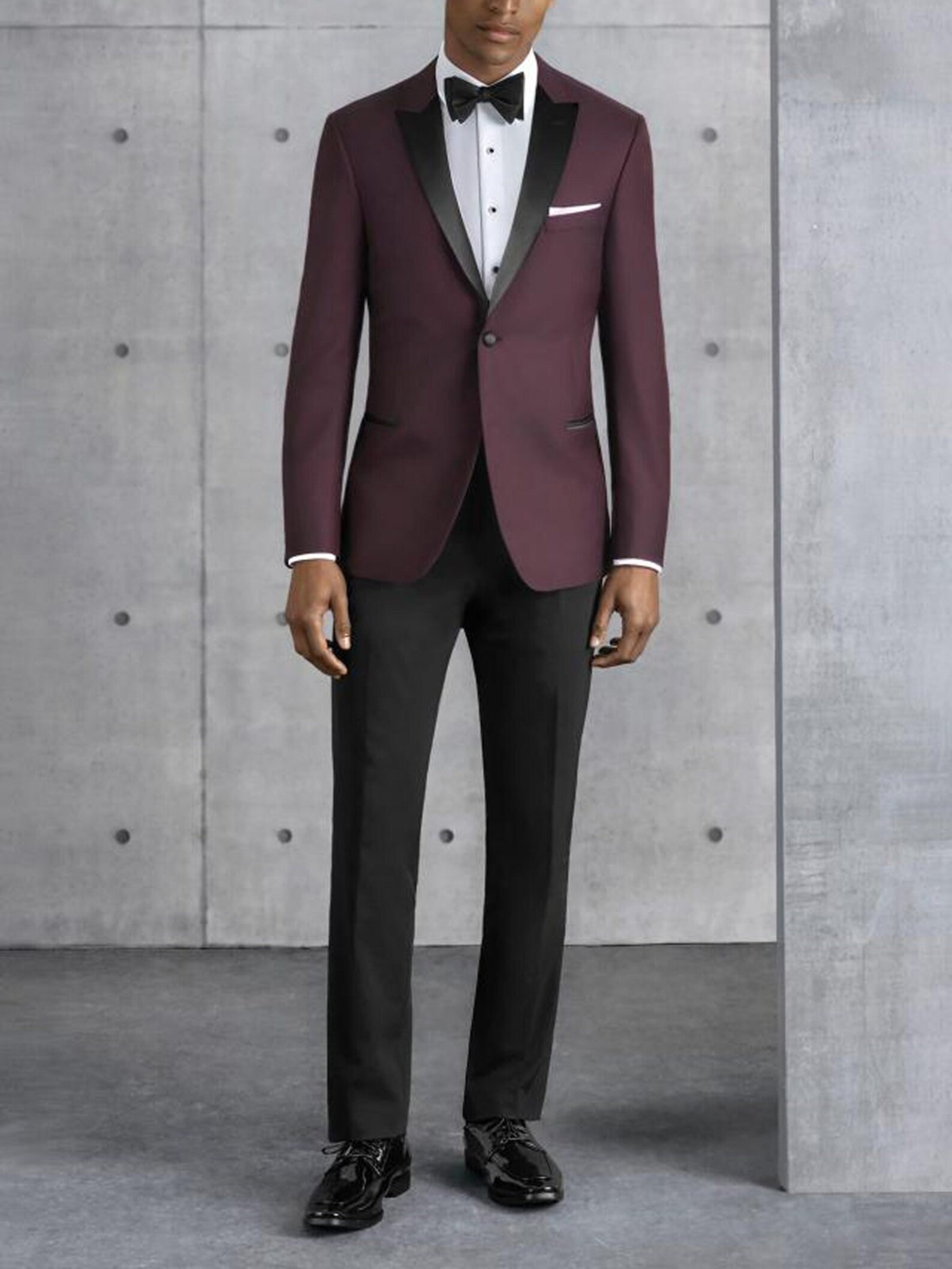 Burgundy Short Tuxedo Jacket