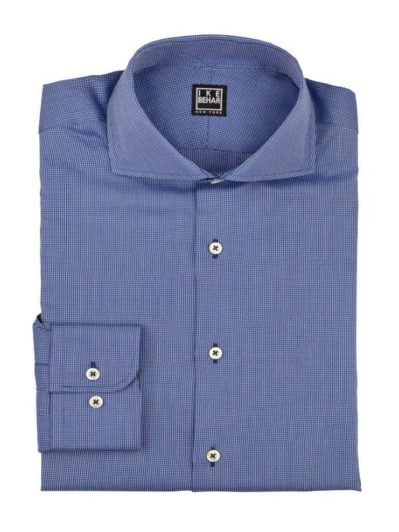 Behar Indigo Azul Panamá Textura Tejido Camisa Vestir España