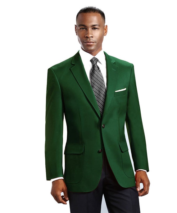 Men's Elegant Hunter Green 2 Button Notch Lapel Blazer - Etsy