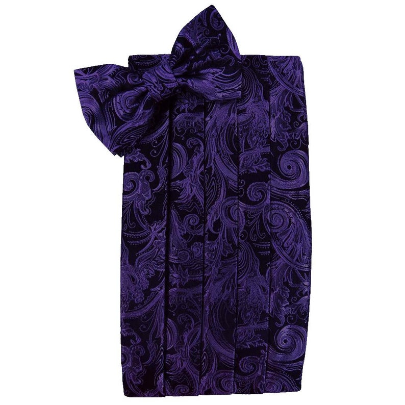 Assorted Shades of Purple Paisley Bow Tie and Cummerbund Sets Etsy