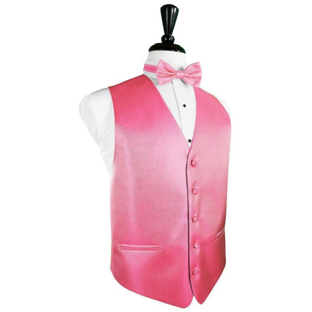 Cinnamon Herringbone Tuxedo Vest main image 1