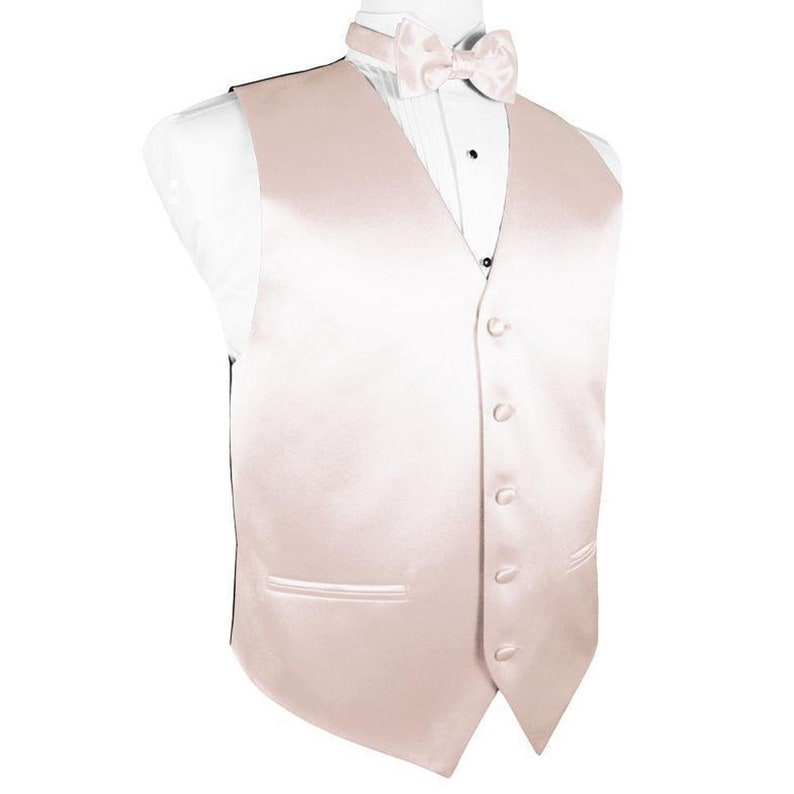 Satin Tuxedo Vests and Bow Ties in Shades or Red and Pink Etsy