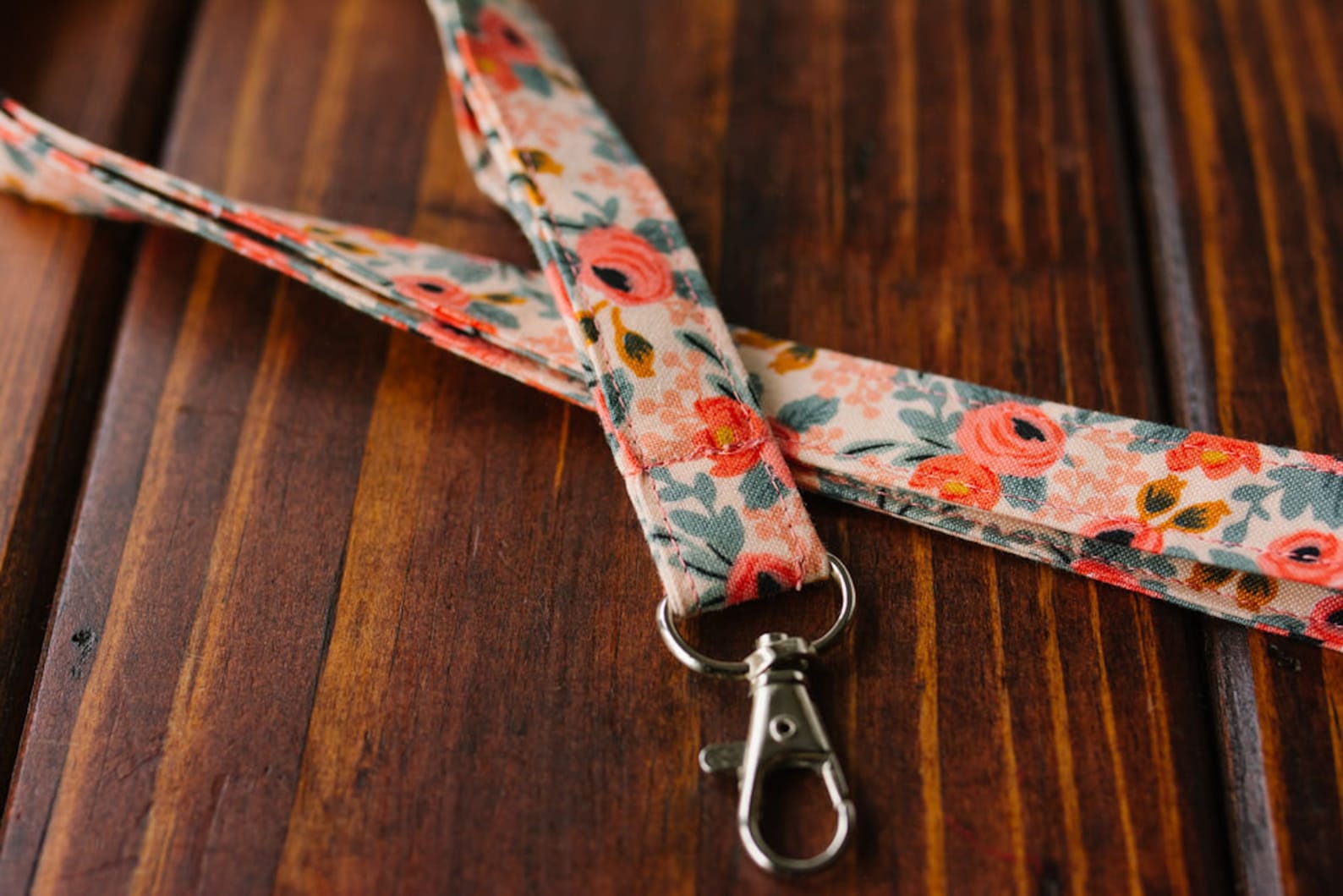 Floral Lanyard Breakaway Lanyard Skinny Lanyard Etsy