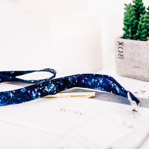 Science Teacher Gift, Space Lanyard, ID Badge Holder