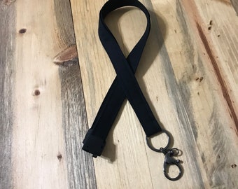 Breakaway Black Lanyard With ID Holder