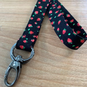 Strawberry Lanyard, Summer Lanyard for Keys