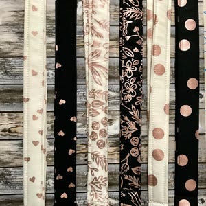 Rose Gold Lanyard - Floral Lanyard - Breakaway Lanyard