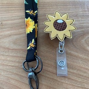 Sunflower Lanyard, Sunflower Badge Reel, Sunflower Hidden Disabilities