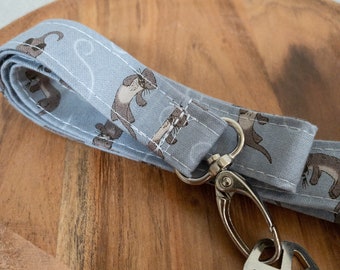 Otter Lanyard ID Holder, Breakaway Lanyard, Lanyard for Keys, Grey